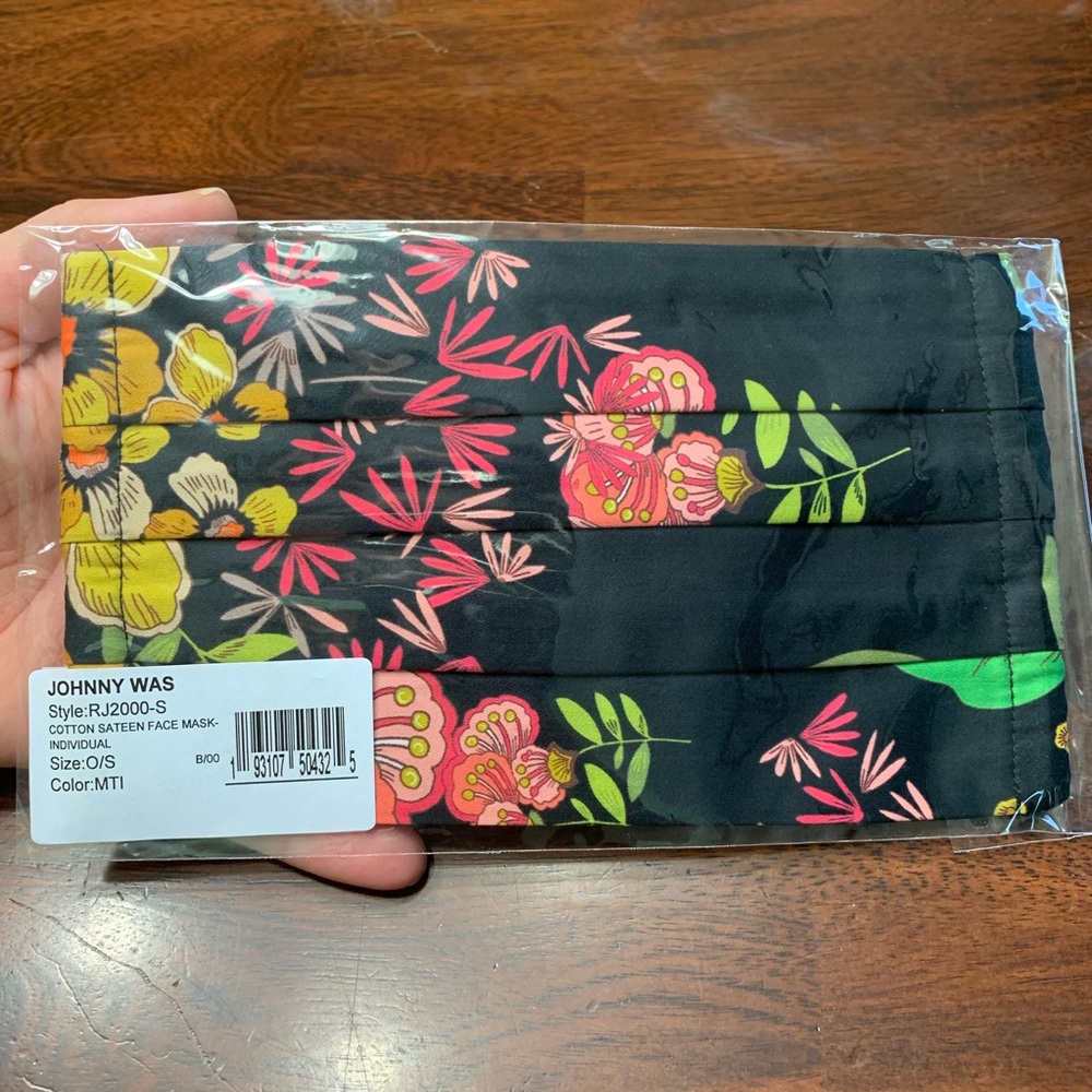 Johnny Was Designer Face Mask Floral New